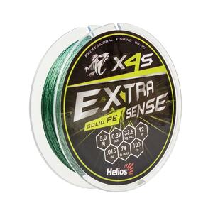 Шнур Extrasense X4S PE Green 92m 5/74LB 0.39mm (HS-ES-X4S-5/74LB) Helios