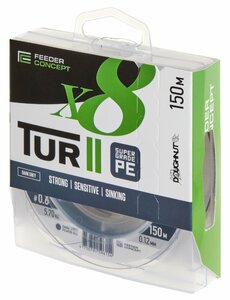 Шнур плетёный Feeder Concept Tur II х8 BRAID Dark Grey 150/012, фото 1