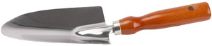 Посадочный совок GRINDA 290 мм, широкий, нержавеющая сталь, деревянная ручка 8-421111, фото 1