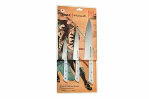Набор ножей 3 в 1 Samura Harakiri, корроз.-стойкая сталь, ABS пластик, фото 2