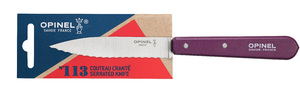 Нож столовый Opinel №113, деревянная рукоять, блистер, нержавеющая сталь, сливовый 001919, фото 2