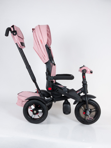 Велосипед коляска трехколесный с ручкой Tech Team Luxury розовый pink 2025, фото 3