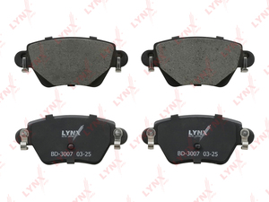 Колодки тормозные задние LYNXauto BD-3007. Для: FORD ФОРД Mondeo(Мондео) III 00-04, JAGUAR Ягуар X-Type 01-05, фото 2