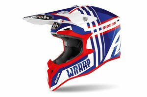 Шлем детский Airoh WRAAP YOUTH BROKEN Blue/Red Glossy S