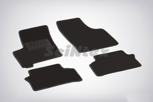 Ворсовые LUX коврики в салон Seintex для Opel Meriva (T3000) 2002-2010 (черные, 83171)