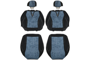 Накидка Seintex кожа вставка ткань (Париж) вставка серо-голубая, фото 2