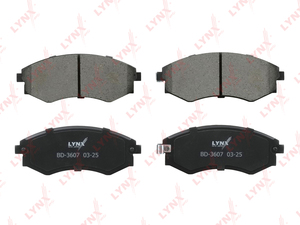 Колодки тормозные передние LYNXauto BD-3607. Для: HYUNDAI Хендаи Elantra(Элантра) 00>/ Lantra 98>/ Sonata(Соната) >01, KIA КИА Magentis(Маджентис) 01-05, фото 2