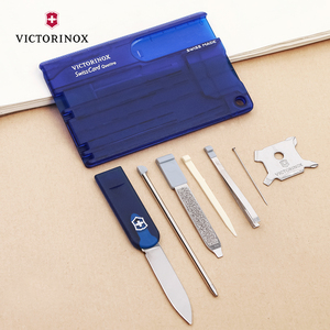 Швейцарская карточка Victorinox SwissCard Quattro, синяя, фото 5