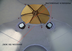 Внутренний тент-капсула легкий Лотос-5У (огн.клапан), фото 28