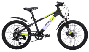 Велосипед TechTeam Sprint 24"х13" чёрно-зеленый 2024