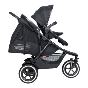 Коляска для погодок Phil and Teds Sport Charcoal Grey с двумя прогулочными блоками, фото 4