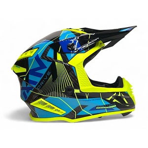 Шлем AiM RH855 Carbon RAZOR Yellow/Blue глянцевый M, фото 5