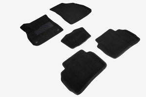 Ворсовые 3D коврики в салон Seintex для Chevrolet Malibu IX 2015-н.в. (черные)