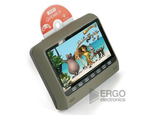 Навесной монитор на подголовник с диагональю 9" и встроенным DVD плеером ERGO ER9X1D (Серый), фото 1