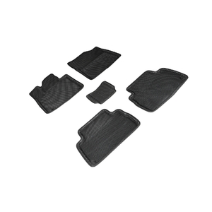 Коврики EVA 3D соты для Hyundai Santa Fe IV (5 мест) rest 2020-н.в. (черные, 96824)