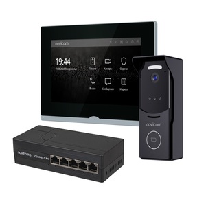Комплект из IP-видеодомофона, IP-вызывной панели и PoE-коммутатора Novicam IMPULSE 7 IP KIT BLACK, фото 2