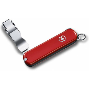 Нож-брелок Victorinox Classic Nail Clip 582, 65 мм, 4 функции, красный