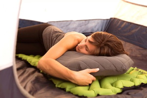 Надувная подушка Pillow Luxe Grey, серая, фото 3