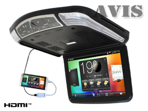 Потолочный автомобильный монитор 12.1" со встроенным DVD плеером AVEL AVS1229THD (чёрный), фото 1