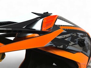 Шлем AiM RH855 Carbon TERRAIN глянцевый Black/Orange XXXL, фото 8