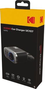 Автомобильное зарядное устройство KODAK UC107(2 USB, Quick Charge 3.0), фото 4