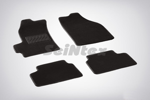 Ворсовые LUX коврики в салон Seintex для Chevrolet Spark 2005-2010 (черные, 83301), фото 1
