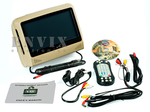 Подголовник со встроенным DVD плеером и LCD монитором 9" ENVIX L0243 (бежевый), фото 4