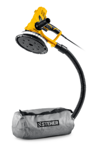 Шлифовальная машина для стен STEHER d180 мм, 900 Вт, подсветка, (DWH-900), фото 1