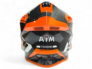 Шлем AiM RH855 Carbon TERRAIN глянцевый Black/Orange XXXL, фото 4