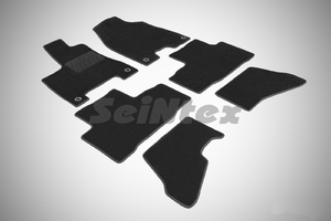 Ворсовые LUX коврики в салон Seintex для Acura MDX 2013-н.в. (черные, 86317)