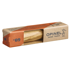 Нож Opinel №9, нержавеющая сталь, рукоять из оливкового дерева в картонной коробке, фото 2