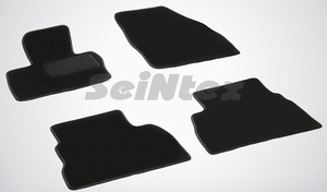 Ворсовые LUX коврики в салон Seintex для Honda Civic VIII Hatchback 2006-2012 (черные, 83150), фото 1