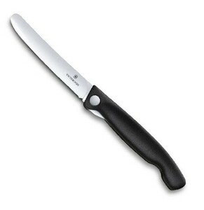 Нож Victorinox для очистки овощей, лезвие 11 см прямое, черный