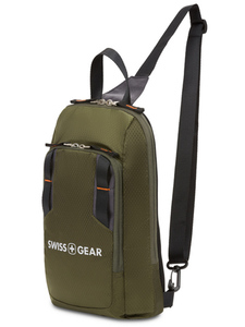 Рюкзак Swissgear с одним плечевым ремнем, зеленый, 18x5x33 см, 4 л, фото 1