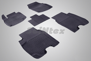 Резиновые коврики с высоким бортом Seintex для Honda Civic IX Hatchback 2012-2016