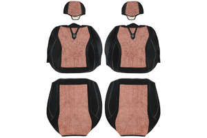 Накидка Seintex кожа вставка ткань (Париж) вставка коралловая, фото 2