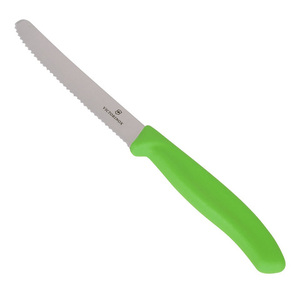 Нож Victorinox для томатов и сосисок, лезвие 11 см волнистое, зеленый, фото 1