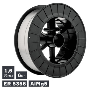 Проволока сварочная ПТК MIG, алюминий ER 5356 (AlMg5), Ø 1,6 мм, 6 кг, фото 1