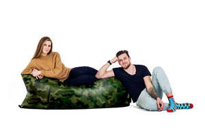 Надувной диван БИВАН Классический, цвет хаки, фото 2