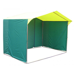 Палатка Митек Домик 3.0х2.0 П (труба 25 мм) желто-зеленый, фото 1