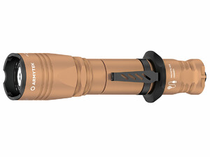 Фонарь тактический Armytek Dobermann Pro Magnet USB Sand, теплый свет, ремешок, чехол, аккумулятор (F07501WS), фото 2