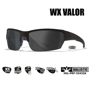 Очки защитные Wiley X WX Valor (Frame: Matte Black, Lens: Grey + Clear), фото 1