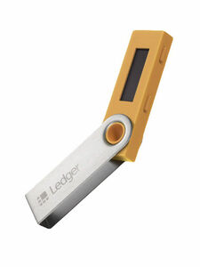 Аппаратный кошелек для криптовалют Ledger Nano S, желтый