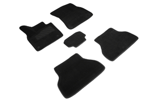 Ворсовые 3D коврики в салон Seintex для BMW X5 E-70 2007-2014 (черные)