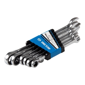 Набор комбинированных трещоточных ключей KING TONY 10-19 мм, 6 предметов 122A06MR, фото 2