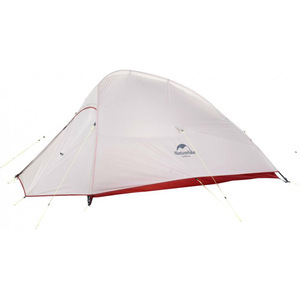 Палатка Naturehike Сloud up 2 20D NH17T001-T двухместная с ковриком, серо-красная