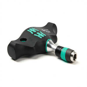 Отвёртка-битодержатель WERA с Т-образной рукояткой, с патроном Rapidaptor, с трещоткой, 1/4" x 45  мм 416 RA, фото 2