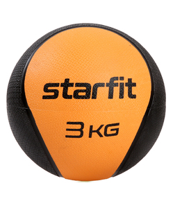 Медбол высокой плотности Starfit GB-702, 3 кг, оранжевый, фото 1