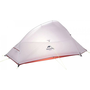 Палатка Naturehike Сloud up 1 NH18T010-T одноместная с ковриком , серо-красная