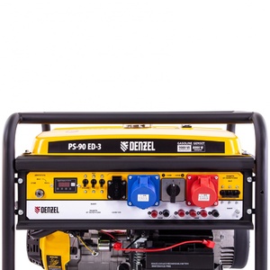 Генератор бензиновый PS 90 ED-3, 9.0 кВт, переключение режима 230 В/400 В, 25 л, электростартер Denzel, фото 4